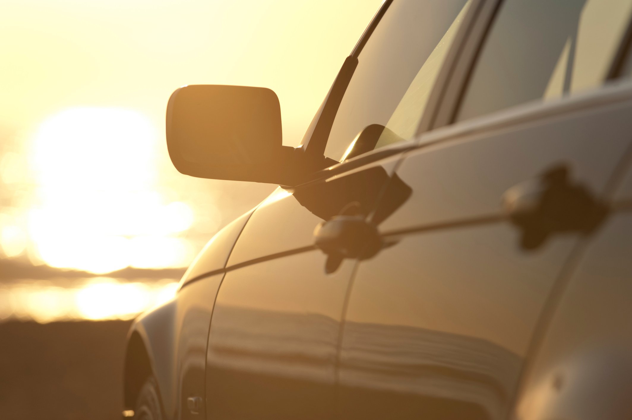 Car parked on the beach